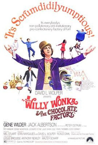 Willy Wonka And The Chocolate Factory Movie Poster Print