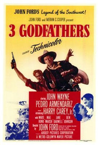 3 Godfathers Movie Poster Print