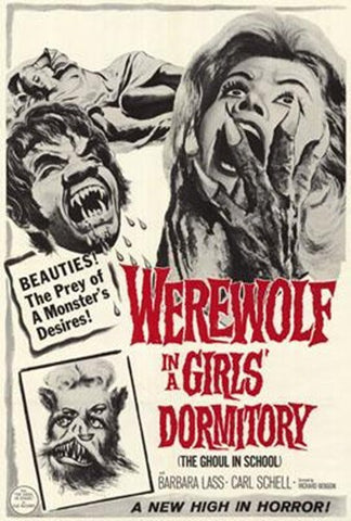 Werewolf In A Girls Dormitory Movie Poster Print