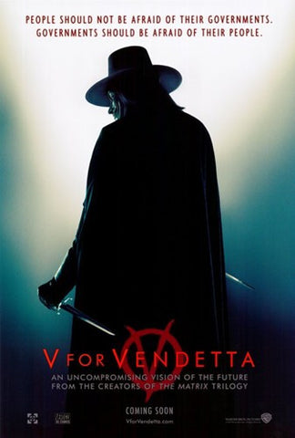 V for Vendetta Movie Poster Print