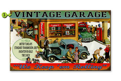 Vintage Garage Metal 28x48