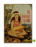 Ukelele Wahine (Select your favorite island) Wood 28x38