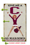 Female Cheerleader (High Schools Only) Wood 28x48