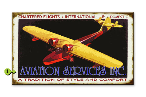 Aviation Services Wood 23x39