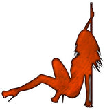 ArtFuzz Stripper Girl Laser Cut Out Faux Copper Finish Metal Sign 22x22.5