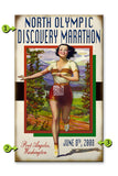 Female Marathon Runner Metal 23x39