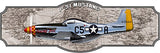 ArtFuzz Airplane P51 Mustang Laser Cut Out Sign by Steve McDonald 8x24