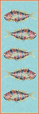 ArtFuzz Very Fishy Vlue Vertical Panel 1 Wood Sign Size 14x40 Large Special