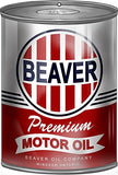 ArtFuzz Beaver Premium Motor Oil Can Reproduction Man Cave Metal Sign 12x18