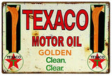 ArtFuzz Texaco Motor Oil Reproduction Gas Station Metal Sign 18x30