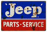 ArtFuzz Jeep Service Reproduction Garage Shop Man Cave Metal Sign 18x30