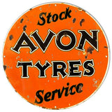 Avon Tyres Garage Art Reproduction Large Man Cave Metal Sign 28x28