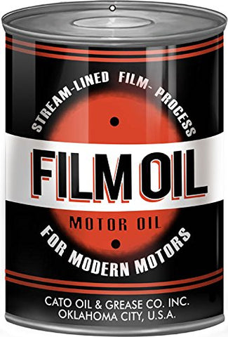 ArtFuzz Film Oil Gas Station Reproduction Motor Oil Can Metal Sign 12x18