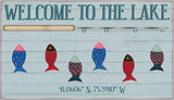 ArtFuzz Welcome to The Lake Fishing Wood Sign Size 20x32 Special