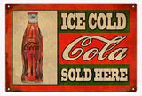 ArtFuzz Cola Soda Drink Reproduction Restaurant Nostalgic Metal Sign 18x30