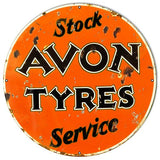 Avon Tyres Garage Art Reproduction Large Man Cave Metal Sign 19x19