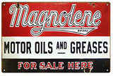 ArtFuzz Magnolene Motor Oil Reproduction Gas Station Metal Sign 18x30