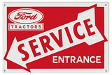 ArtFuzz for Tractors Service Entrance Reproduction Country Metal Sign 18x30