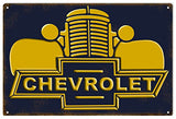 ArtFuzz Chevrolet Front End Car Reproduction Garage Shop Metal Sign 18x30