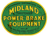 ArtFuzz Midland Power Brake Equipment Reproduction Man Cave 26x34 Metal Sign