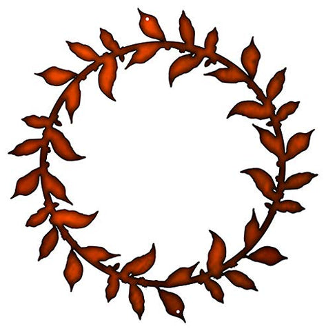 ArtFuzz Wreath Laser Cut Out Faux Copper Finish Metal Sign 24x24