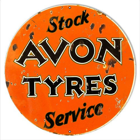 Avon Tyres Garage Art Reproduction Large Man Cave Metal Sign 16x16