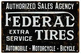 ArtFuzz Federal Tires Garage Shop Reproduction Gas Station Metal Sign 18x30