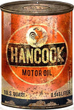 ArtFuzz Hancock Gas Station Reproduction Motor Oil Can Metal Sign 12x18