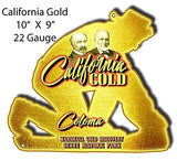 ArtFuzz California Gold Coloma Cut Out Metal Sign by Phil Mailton 9x10