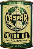 ArtFuzz Caspar Motor Oil Can Reproduction Gas Station Metal Sign 12x18