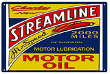 ArtFuzz Charles Streamline Motor Oil Reproduction Gas Station Metal Sign 18x30