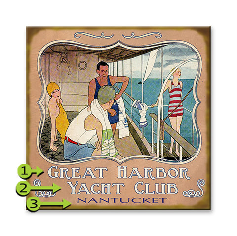 Yacht Club Metal 28x28