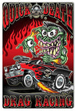 ArtFuzz Drag Racing Hot Rod Garage Shop Metal Sign by Britt Madding 12x18