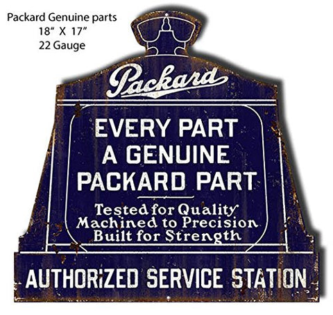 Packard Service Station Cut Out Garage Art Metal Sign 17x18