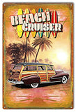 ArtFuzz Beach Cruiser Woody Man Cave Metal Sign by Phil Hamilton 12x18