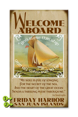 Welcome Aboard Metal 23x39