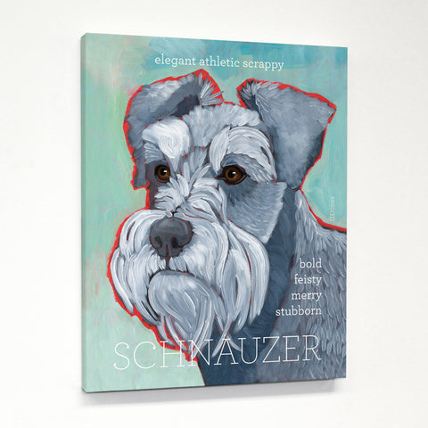 Schnauzer 1  Canvas by Ursula Dodge 11 X 14