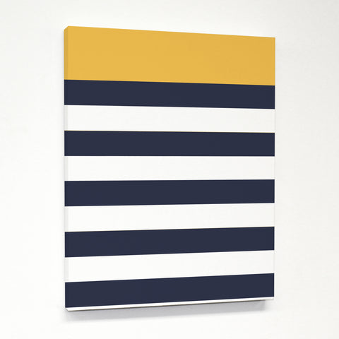 Nautical Stripes - Mimosa Canvas by OBC 11 X 14