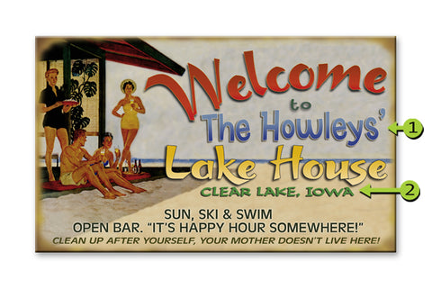 Welcome to the Lake House Metal 28x48