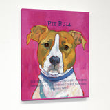 Pittbull 2  Canvas by Ursula Dodge 11 X 14