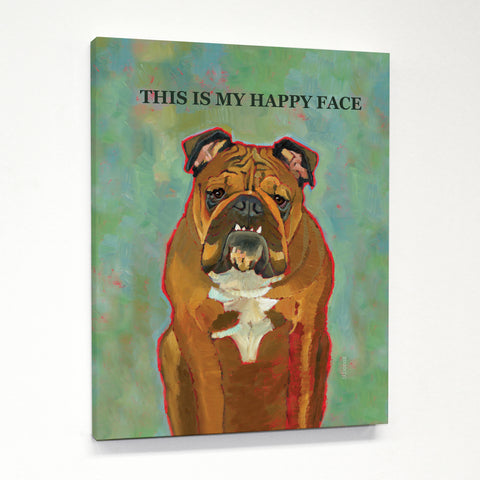 This Is My Happy Face Canvas by Ursula Dodge 11 X 14