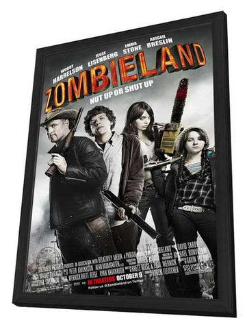 Zombieland 11 x 17 Movie Poster - Style B - in Deluxe Wood Frame