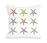 Starfish Pattern Throw Pillow by