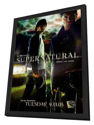 Supernatural (TV) 27 x 40 TV Poster - Style B - in Deluxe Wood Frame