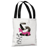 Martini - White Multi Tote Bag by Judit Garcia Talvera