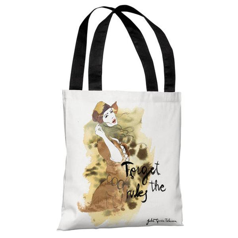 Safari - White Brown Tote Bag by Judit Garcia Talvera