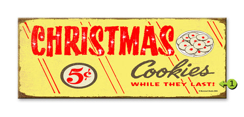 Xmas Cookies Metal 17x44