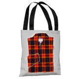 Plaid Shirt - Gray Multi Tote Bag by Michael Sanderson