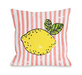 Lemona - Coral Multi Throw Pillow by