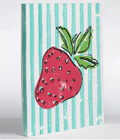 Strawbooty - Teal Multi Canvas Wall Decor by